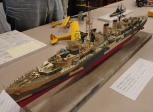 Steve Sobieralski also brought in this real nice SCRATCHBUILT 1/192 British WW2 Fast Minelayer, the HMS Abdiel.